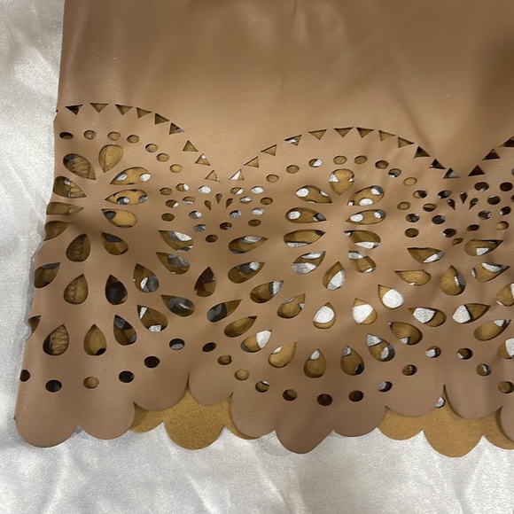 Faux Leather Mini Skirt - Picture 2 of 5